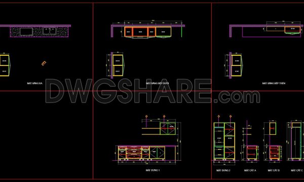 3 months ago
                

                
             143237. Free DWG Files of Modern Kitchen Cabinet Technical Details