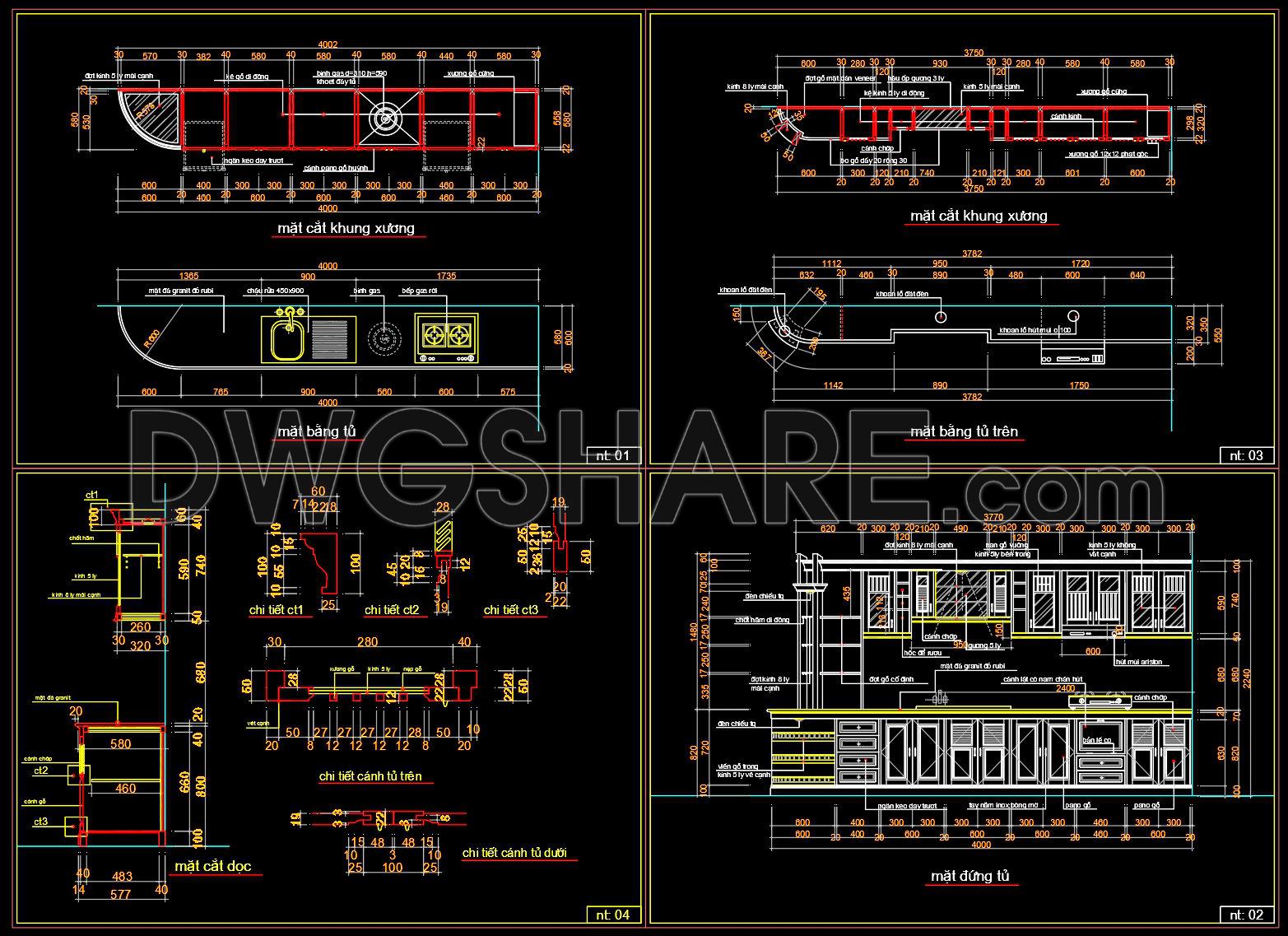 264. Free CAD Drawing Modern Dining Table Design (1)