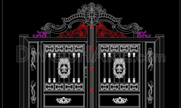 3 months ago
                

                
             103265. Free CAD File of Ornate Classical Villa Gate Design with Detailed Decorative Motifs