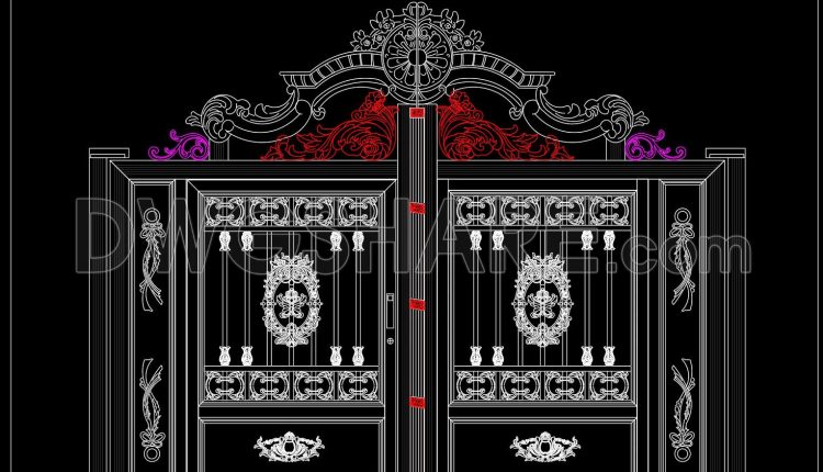 265.-free-cad-file-of-ornate-classical-villa-gate-design-with-detailed-decorative-motifs