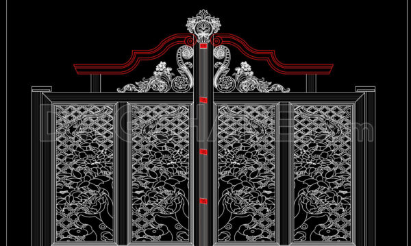 3 months ago
                

                
             112266. Free CAD File of Ornate Classical Villa Gate Design with Detailed Decorative Motifs