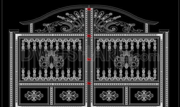 3 months ago
                

                
             120267. AutoCAD Drawing Free Download – Elegant Classic Villa Gate with Artistic Patterns