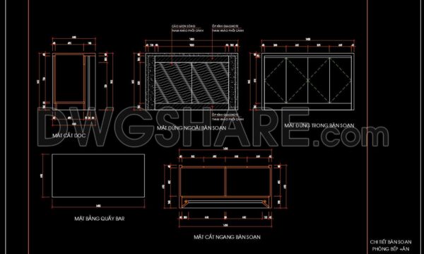 3 months ago
                

                
             139281. Stylish Kitchen Bar Counter AutoCAD Detail for Interior Design