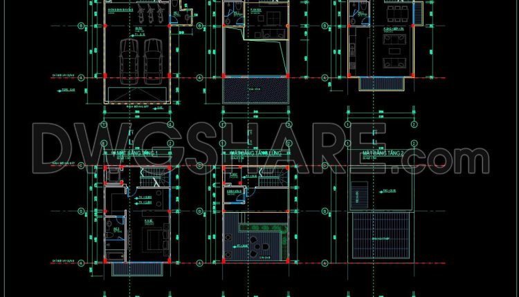 311.-free-6.1x9m-townhouse-cad-drawings-full-floor-plans-layouts