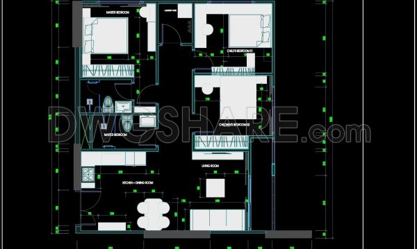 3 months ago
                

                
             459315. Modern Apartment Interior Layout Plan CAD Drawing