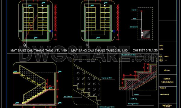 436. Free Staircase CAD Drawings – Plans, Sections & Detailed Construction Files