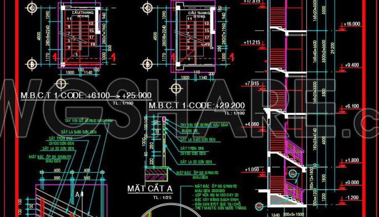 438. Free DWG Staircase Details – Complete Plans, Sections & Construction Drawings (1)