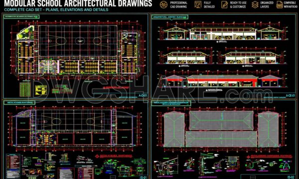 44. Colegio Santo Tomás de Cochamarca School CAD Drawings – Free Download