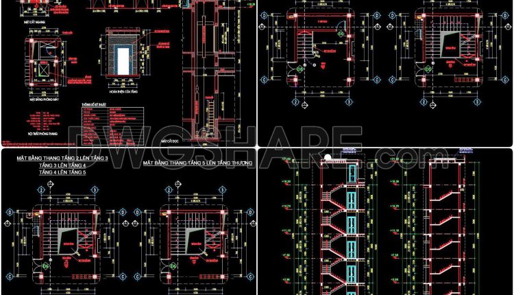 467.-professional-staircase-and-elevator-shaft-autocad-drawing-for-residential-buildings-1