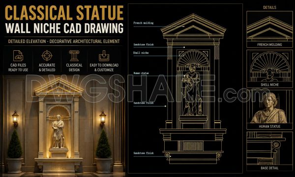 3 months ago
                

                
             293593. CAD Decorative Statue Wall Elevation