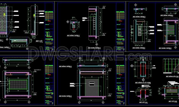 3 months ago
                

                
             360595. Full Set of Wall CAD Drawings – Plan, Elevation, Section Details (DWG Free)