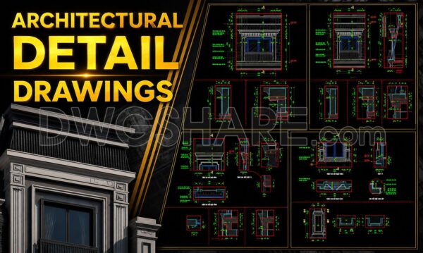 3 months ago
                

                
             233596. AutoCAD DWG Drawings of Architectural Facade and Balcony Details