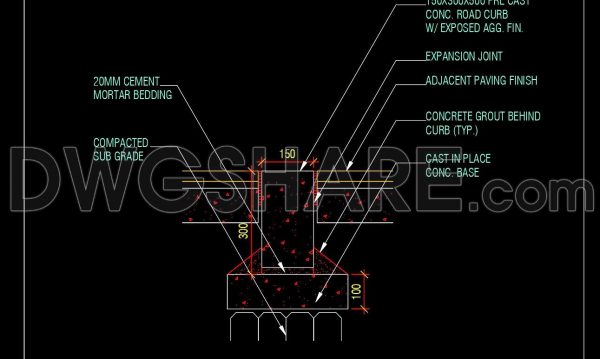 3 months ago
                

                
             231702. Free Download Precast Concrete Flush Curb Details CAD DWG