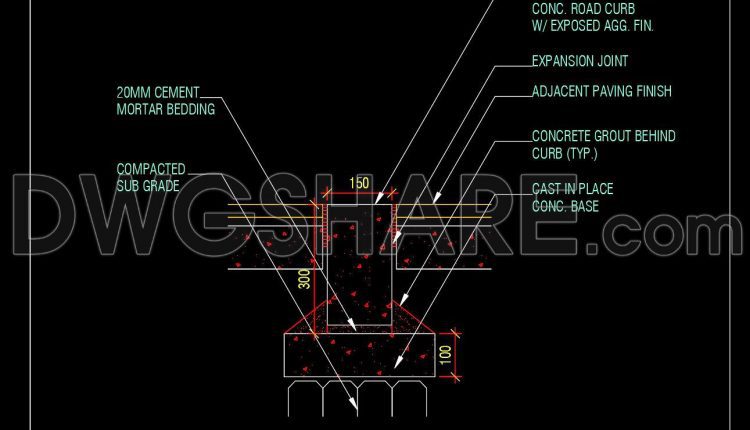 702.-free-download-precast-concrete-flush-curb-details-cad-dwg