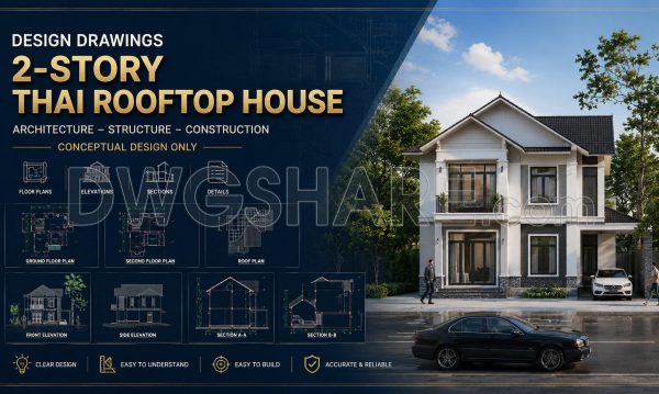 807. Download CAD Drawings of a 2-Story Thai Style House – Concept Design Only