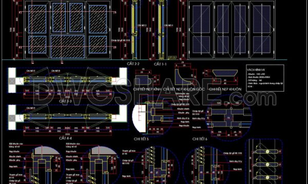 4 months ago
                

                
             221834. Free Download CAD Drawings of Glass Partition with Wooden Louvers