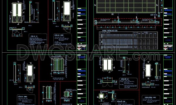 839. Download uPVC Door Window CAD Details – Free DWG Files