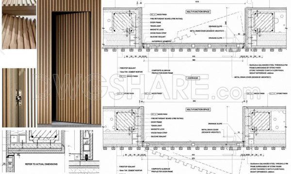3 months ago
                

                
             560842. Free CAD Detail Drawing of Concealed Door (Flush Door) – Section & Installation Details