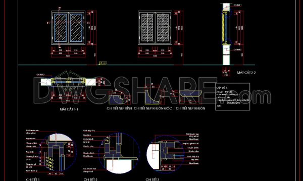 4 months ago
                

                
             368845. Free CAD Drawing of Glass Louver Window – Detailed Design & Sections