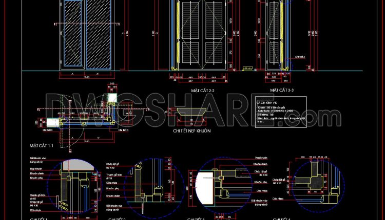 848.-free-cad-drawing-of-double-layer-door-glass-wooden-louver-design