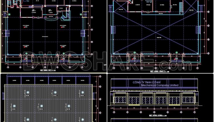 02. Download 1100m2 Showroom Design Cad Drawing (1)