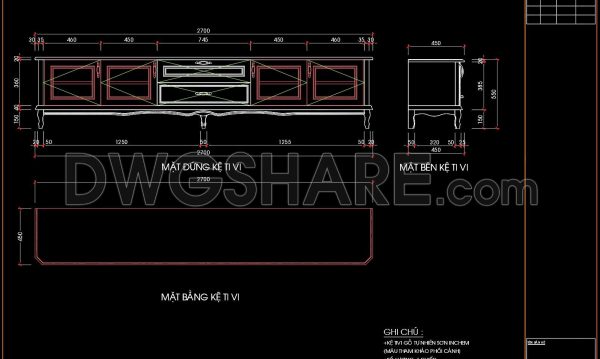 3 months ago
                

                
             212106. Classic TV Console Cabinet AutoCAD Drawing with Dimensions