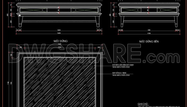 111. Classic Coffee Table CAD Details DWG Download (1)