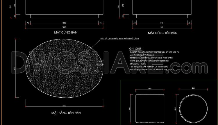 112. Oval Coffee Table and Ottoman CAD Details – Complete Furniture Design Drawings (1)