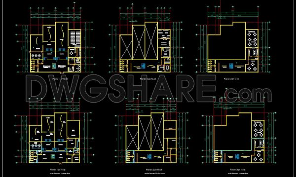 128. Administrative and Office Building CAD Drawings – Complete Architectural DWG Set