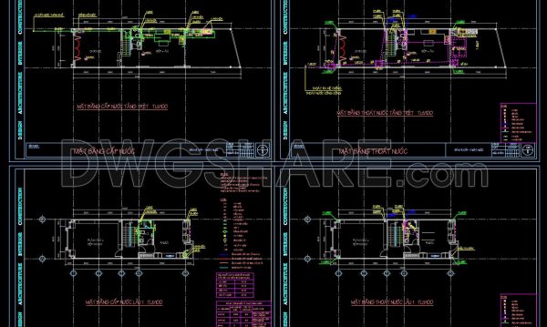 3 months ago
                

                
             309163. House Plumbing Design CAD Drawings with Water Supply, Drainage and Septic Tank Details
