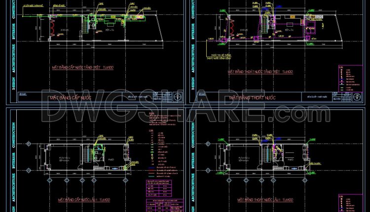 163.-house-plumbing-design-cad-drawings-with-water-supply-drainage-and-septic-tank-details-1