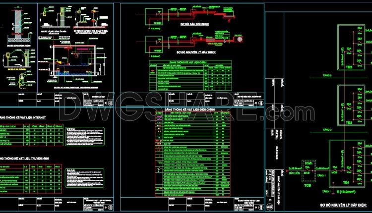 166. Complete Residential Electrical, Lighting and Communication System CAD Drawings DWG (2)