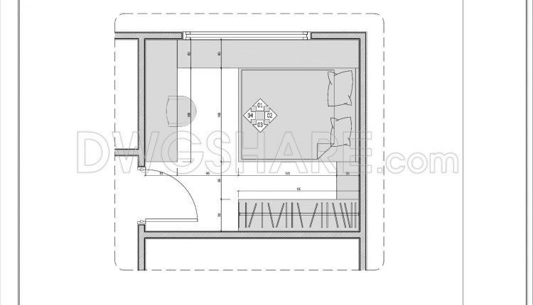 172. Custom Bedroom Cabinetry and Furniture Technical Drawings (2)