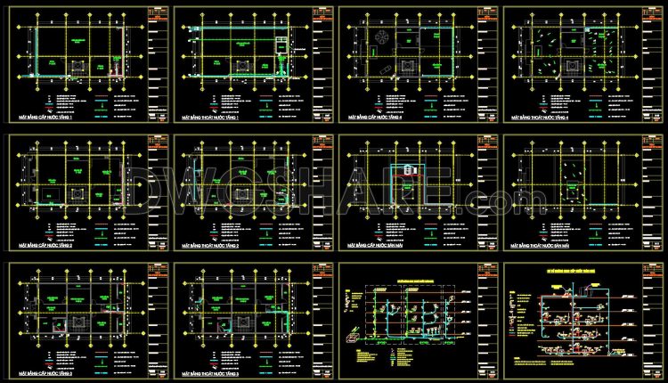 178. Complete Water Supply and Drainage CAD Drawings for House (1)