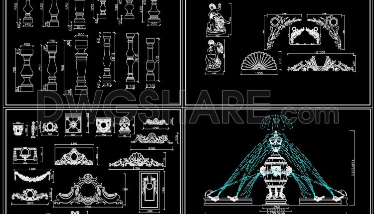 178.-free-cad-drawings-of-classical-fountain-and-decorative-ornament-details-full-set