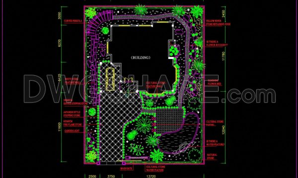 210.-free-villa-courtyard-layout-plan-cad-detailed-landscape-design