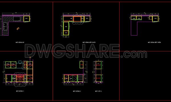 2 months ago
                

                
             174245. Free DWG Files of Modern Kitchen Cabinet Technical Details