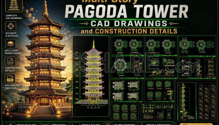 29. Multi-story Pagoda Tower Cad Drawings And Construction Details