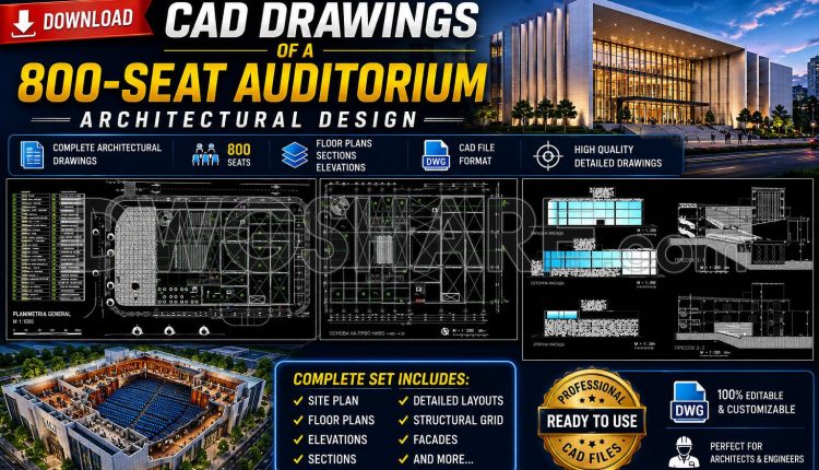 30. Download CAD Drawings of a 800-Seat Auditorium Architectural Design (3)