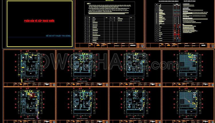 319. Complete Residential Water Supply and Drainage Construction Drawings DWG (2)