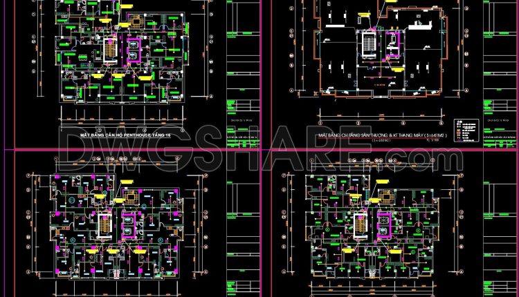 326. High-Rise Apartment Fire Protection System CAD Drawings DWG (2)