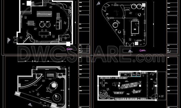 2 months ago 29834. Modern Retail Showroom CAD Drawings – Interior Layout Design Collection