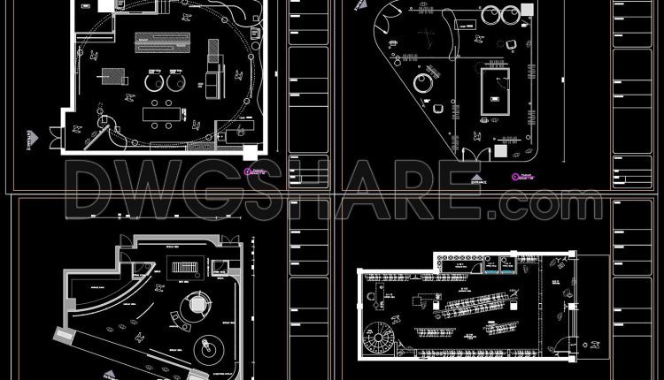 34. Modern Retail Showroom CAD Drawings – Interior Layout Design Collection (2)