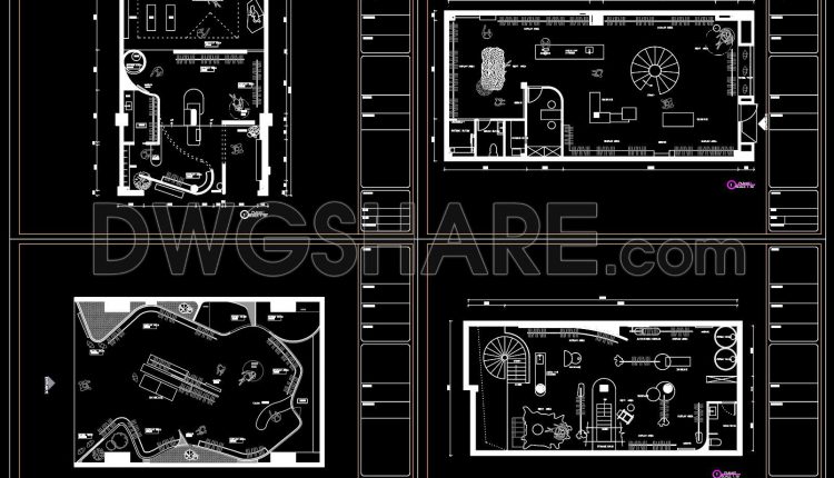 34. Modern Retail Showroom CAD Drawings – Interior Layout Design Collection (1)