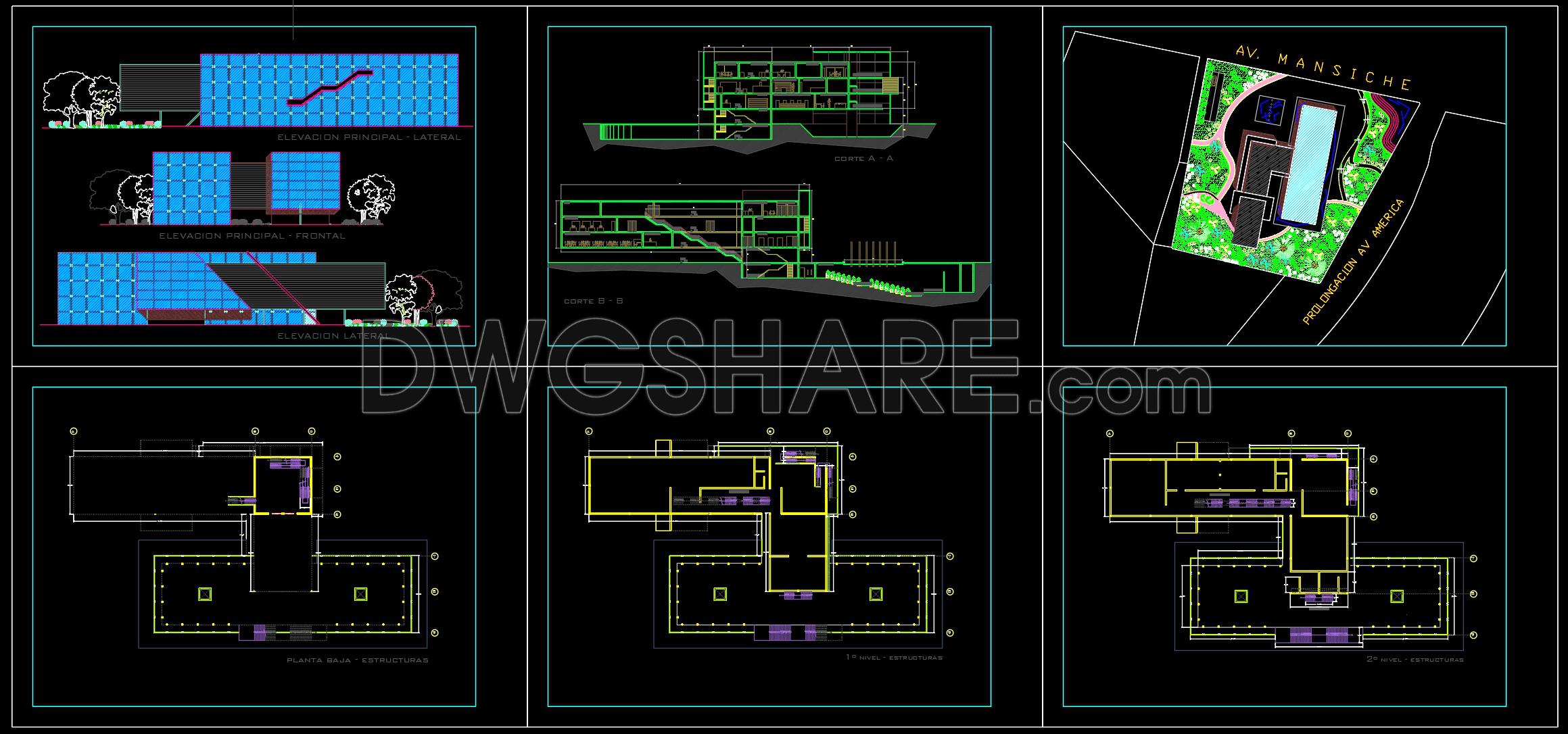 41. Modern Museum Architecture CAD Project DWG Download (2)