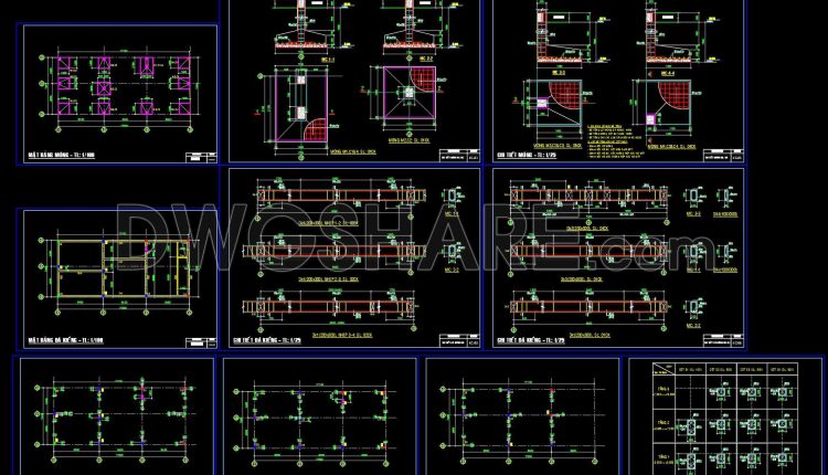 418. Download of Structural CAD Drawings for 7.4m x 11.2m Reinforced Concrete Townhouse (1)