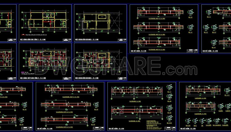 418. Download of Structural CAD Drawings for 7.4m x 11.2m Reinforced Concrete Townhouse (2)