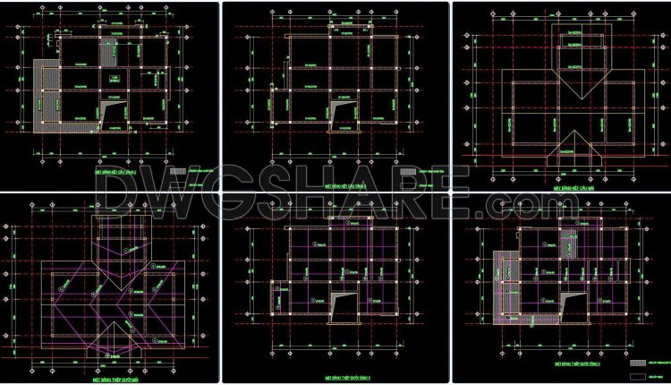 419. Download of Structural CAD Drawings for 11.9m x 13.9m Reinforced Concrete Townhouse (2)
