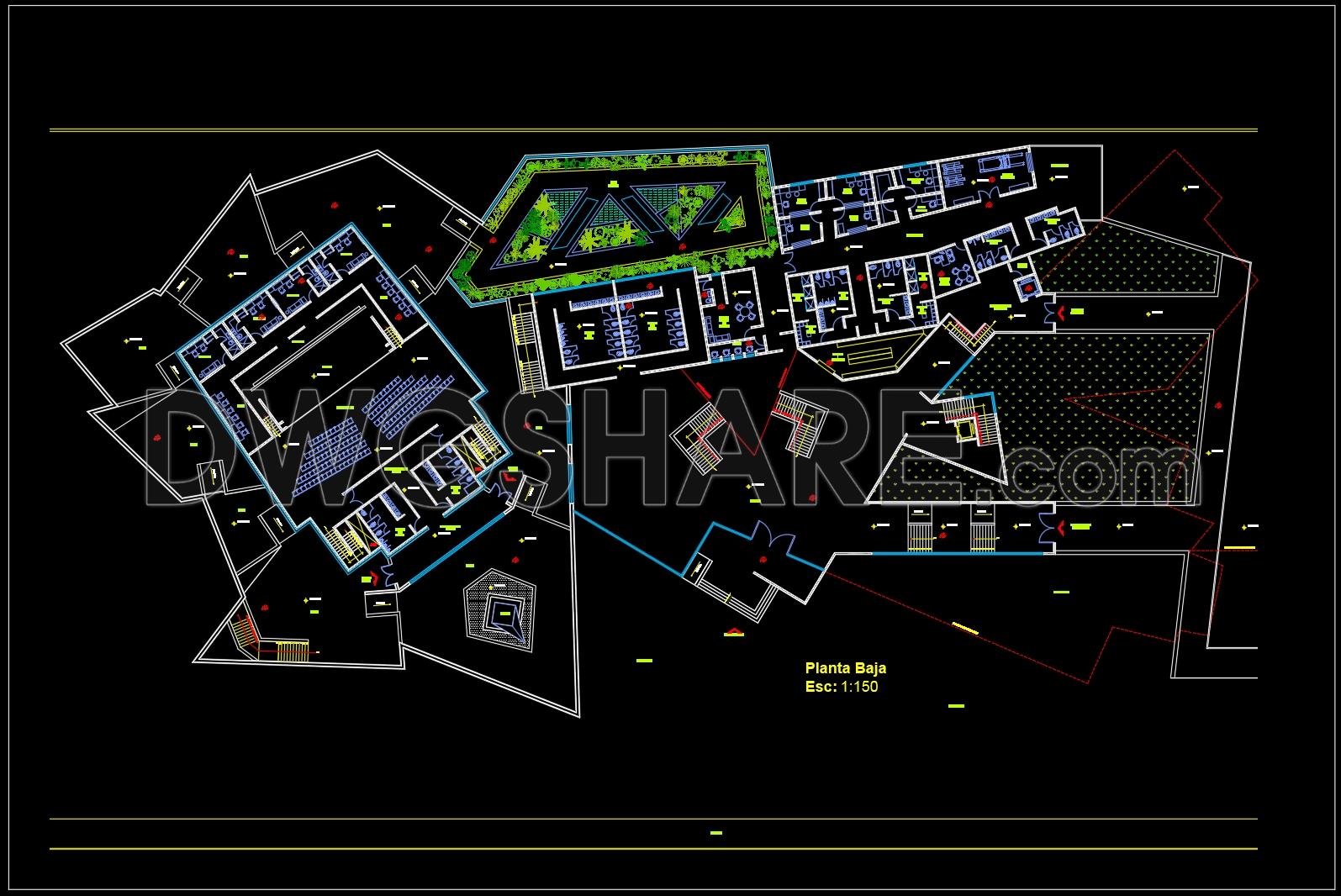 42. Modern Art Museum Architectural CAD Project DWG Download (1)