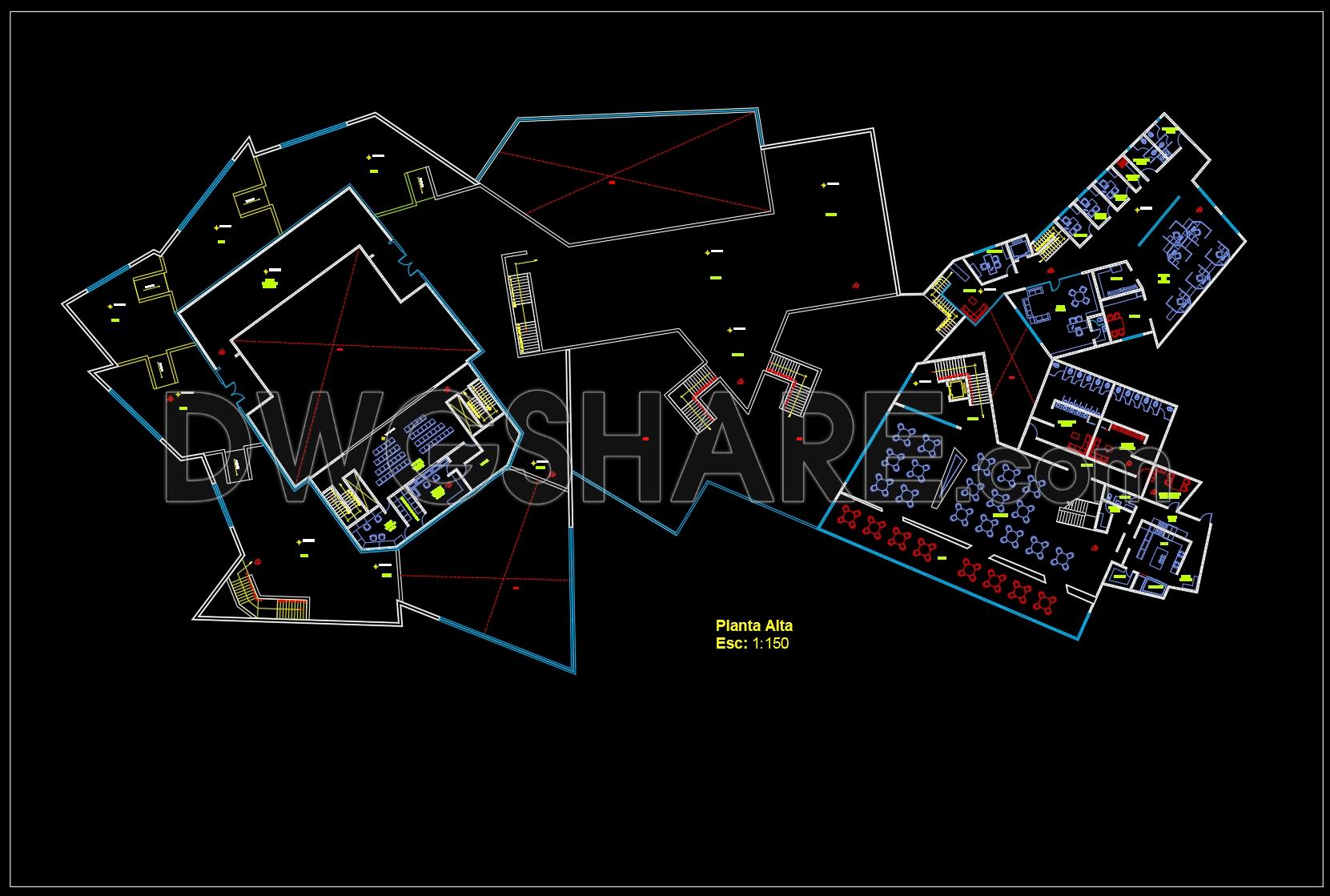 42. Modern Art Museum Architectural CAD Project DWG Download (3)